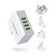thumbnail image 1 of Cargador de pared USB LENCENT 22W/4.4A adaptador de viaje de 4 puertos, 1 of 7