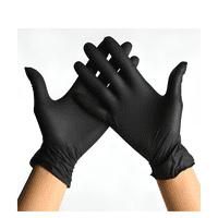 Genérica - Guantes De Nitrilo Negro Sin Polvo Talla M Caja De 100 Unidades