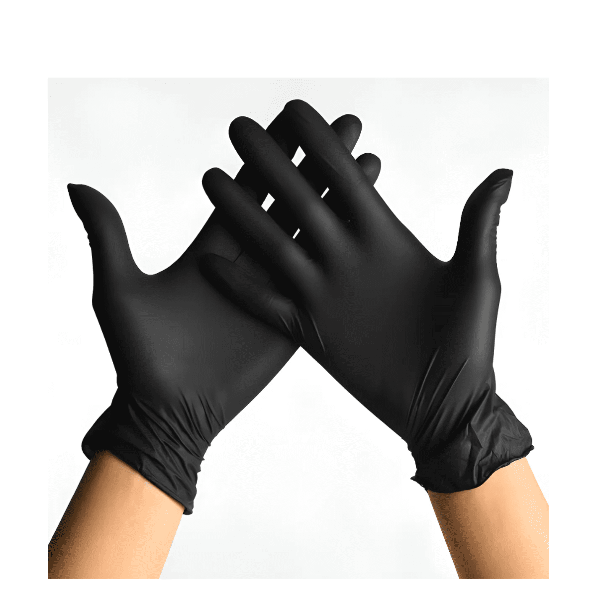 Genérica - Guantes De Nitrilo Negro Sin Polvo Talla M Caja De 100 Unidades
