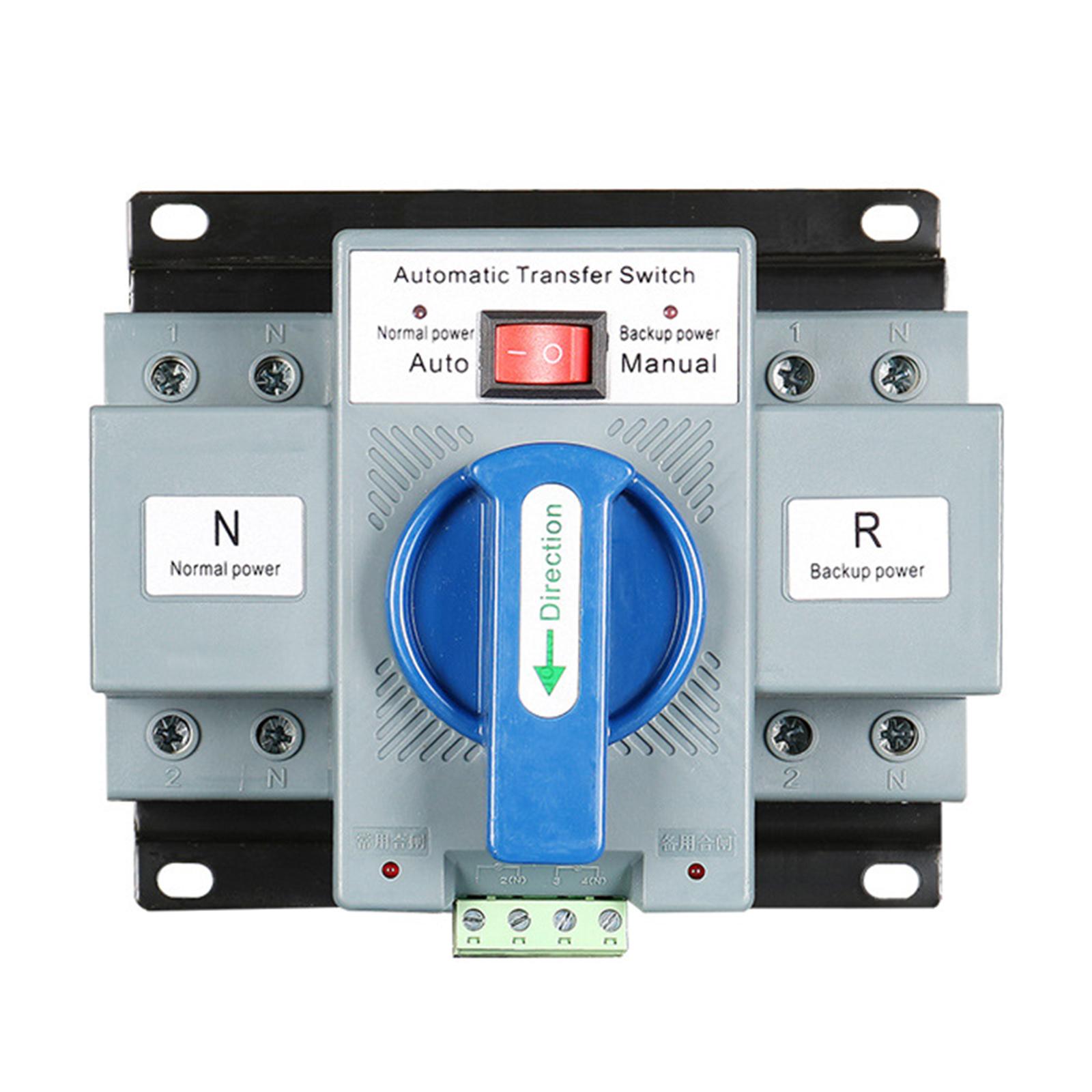 Ioensy - Interruptor De Transferencia Automático De Doble Potencia, Conjunto De Fuente De Alimentación Doble Para Uso Doméstico, 2P63A