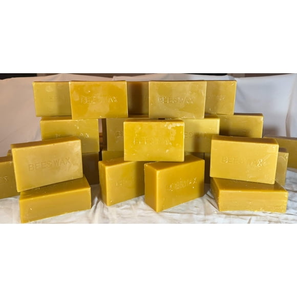 Cera de abeja SWAMPLAND BEES & CO, 2 lb, barras puras amarillas