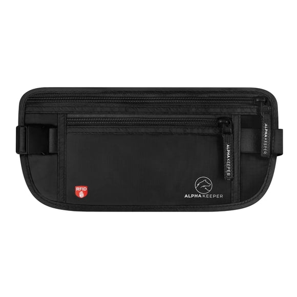 Cinturón de Dinero Alpha Keeper con Bloqueo RFID y Bolsa Oculta para Viaje