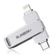 thumbnail image 1 of Unidad flash USB BLANBOK+ con certificación MFi de 256 GB para iPhone, color plateado, 1 of 9