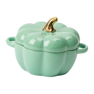 Bothyi - Vajilla Con Forma De Calabaza, Bonita Con Mango De Doble Oreja Para Fiesta, Hogar, Halloween, Verde