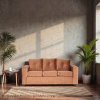 Muebles Altiro - Sofá Emanuel 3 Cuerpos - Tela Felpa Tostado