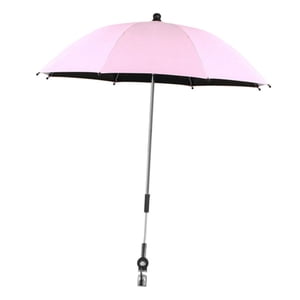 Bothyi - Sombrilla Universal Uv, Toldo Para El Sol, Cochecito De Bebé, Cochecito Con Clip, Paraguas Rosa