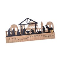 Bothyi - Calendario De Adviento De Madera Con Números Y Fechas Para Fiestas De Granja, Decoración Del Hogar De Madera, 24 Días