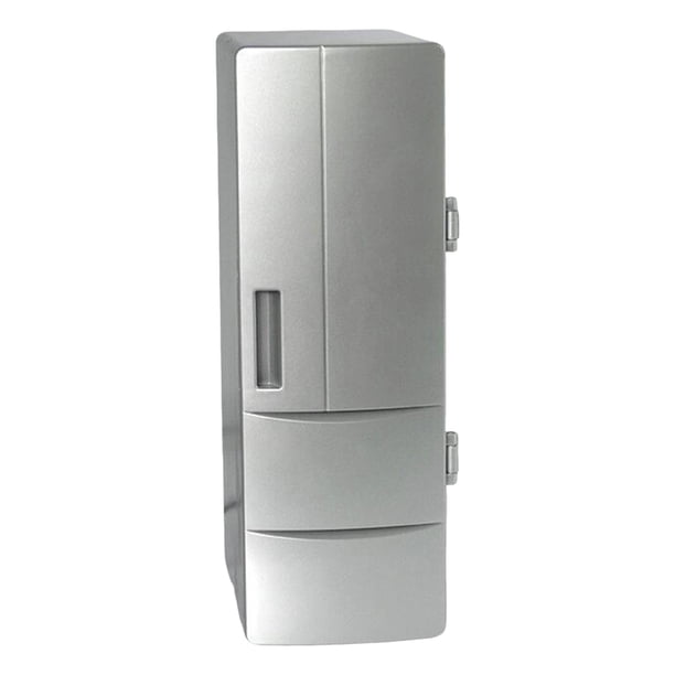 Refrigerador Genérico Para Automóvil, Mini Refrigerador USB Para Conducir En Dormitorios, Alimentos, Bebidas, Plata