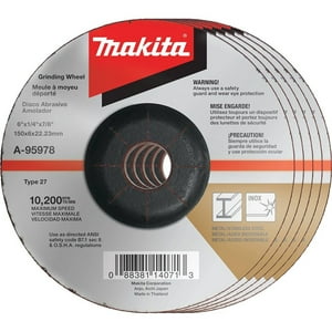 Muela Abrasiva Makita Inox 36 Grit 6 X 0.6 X 2.2 Cm 5 Unidades