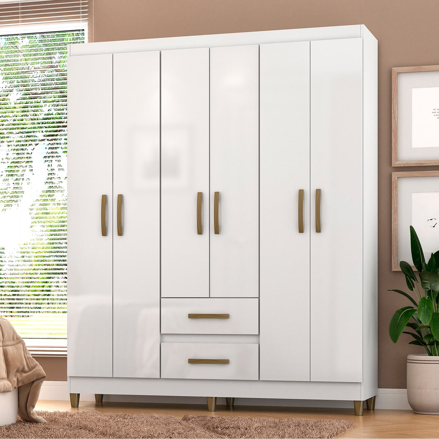 Vekka Home - Closet Coimbra Blanco 6p 2c