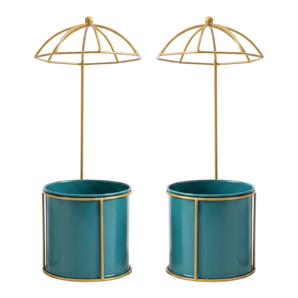 Macetero Metalico Con Pedestal Decorativo Plantas Suculentas verde claro