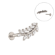thumbnail image 1 of Piercing Helena labret 8mm 16G zirconias Titanio plateado, 1 of 3