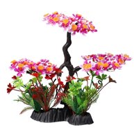 Magideal - Plantas De Acuario, Decoración De Acuarios, Plantas Subacuáticas, Realistas Para Paisajes De Acuarios De Agua Dulce, Micropaisaje, Árboles, Bonsáis. Flor De Ciruelo