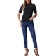 thumbnail image 2 of INSPIRE CHIC Top de Encaje Floral para Mujer Cuello Simulado Manga Corta Abullonada Blusa Elegante de Encaje M Negro, 2 of 6