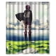 thumbnail image 1 of Cortina de ducha de Attack on Titan con ganchos (60 x 72 pulgadas), 1 of 3