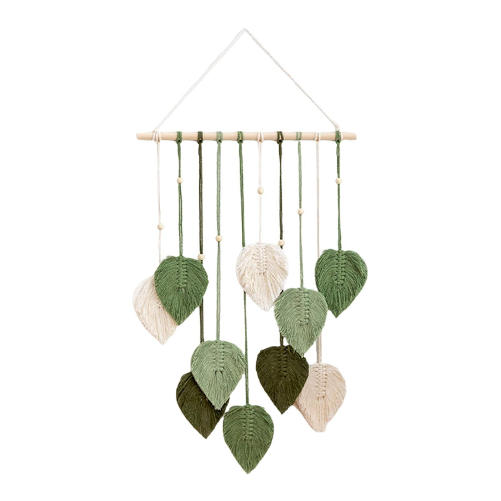 Magideal - Macramé Para Colgar En La Pared, Decoración De Pared, Telón De Fondo, Tapiz Tejido De Algodón, Tapiz Bohemio, Macramé Para Regalos, Inauguración De La Verde