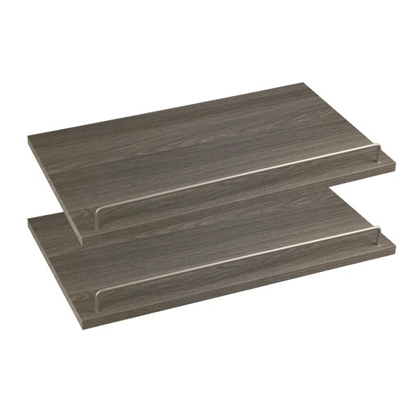 Estante ClosetMaid de 64 cm con barrera inclinada para zapatos gris/acero satinado
