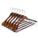 thumbnail image 1 of Perchas de madera de calidad, lujosas, con hombros anchos, paquete de 6, 1 of 7