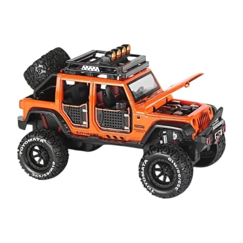 Total E-Commerce - Juguete Auto Jeep Wrangler A Escala 1:24 Naranja Infnatil