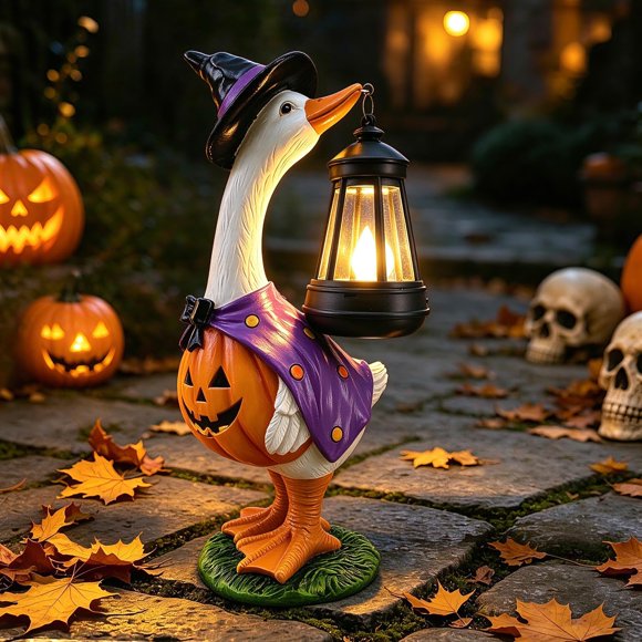 Escultura Solar de Ganso QZJDDZSW 29 cm – Decoración de Halloween
