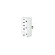 thumbnail image 1 of Adaptador de triple toma de tierra Leviton 698-W-15 125V blanco, 1 of 5