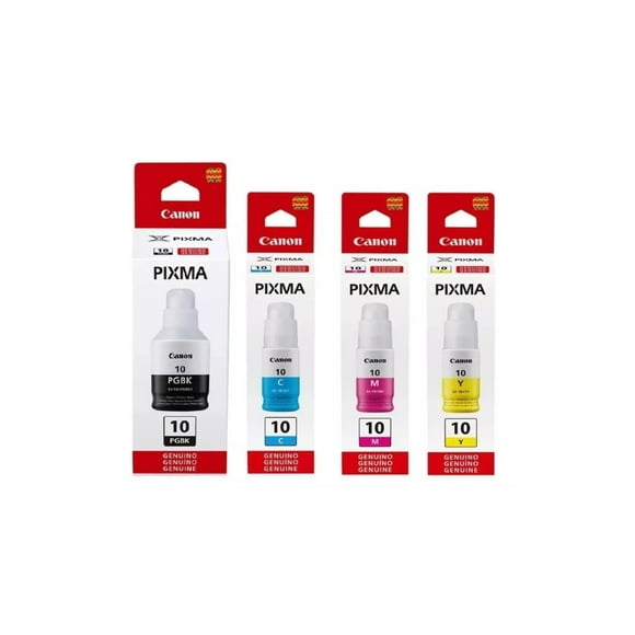 Pack Tintas Canon GI-10 Originales N/M/C/Y