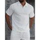 thumbnail image 3 of Polera Hombre Manga Corta Textura Suave Cierre Tendencia 0273, 3 of 3