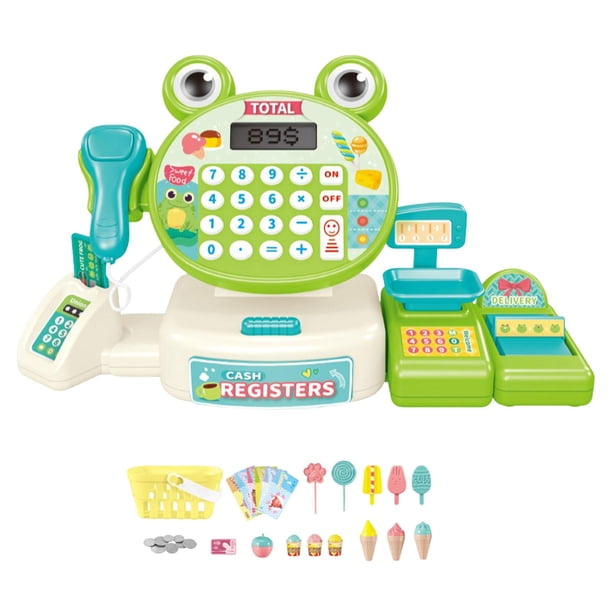Juguete de registro Juego de simulación Habilidad motora fina Juguete de comestibles Juguete educativo para jugar Helado de rana