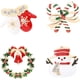 thumbnail image 1 of 4 broches navideños para mujer, cristales de imitación multicolor, regalos de joyería navideña para niñas, incluye guante, bastón y corona de muñeco de nieve., 1 of 6