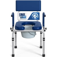 Cómoda De Cabecera Holyheal Con Brazo Abatible Con Asiento Acolchado, 300 Libras, Azul