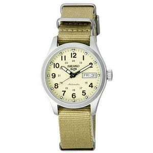 Reloj Seiko 5 Sports Desert Kit Midfield Correa De Nailon Esfera Color Crema Automática Srpj83K1 100M Para Hombre