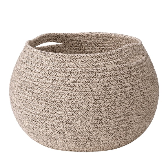Cesta Goodpick de 25 cm redonda de yute tejida para almacenamiento