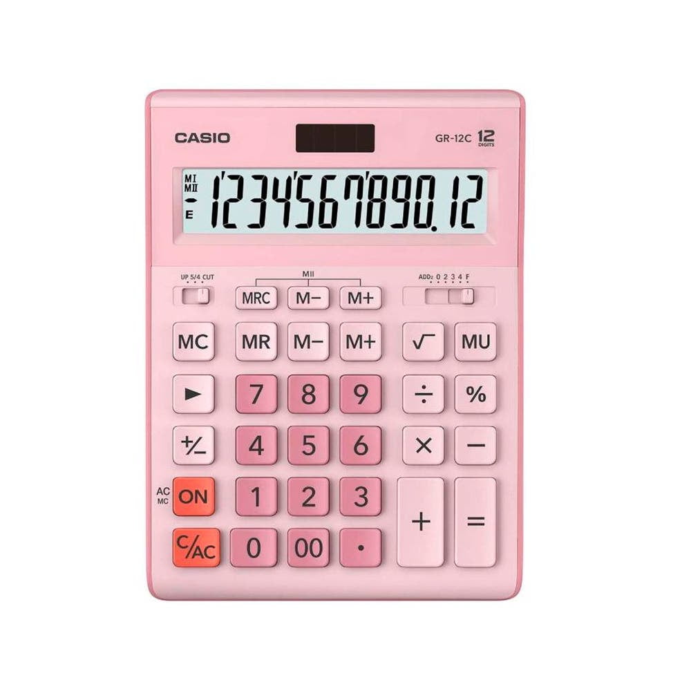 Calculadora Casio Gr-12c-pk 12 Dígitos Rosada