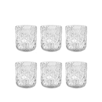 Click Ventas - Set 6 Vasos Vidrio Piramides 326Ml