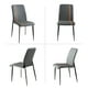thumbnail image 1 of Silla de comedor Capitone Gris Pack x4 ecocuero acolchado, patas de fierro, 1 of 9