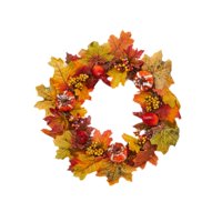 Bothyi - Adorno De Corona De Otoño Para Puerta Delantera De 35 Cm, Varios Colores, Hecho A Mano Para Decoración Del Hogar