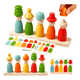 thumbnail image 2 of Juego montessori de madera aprende colores formas patrones, 2 of 3