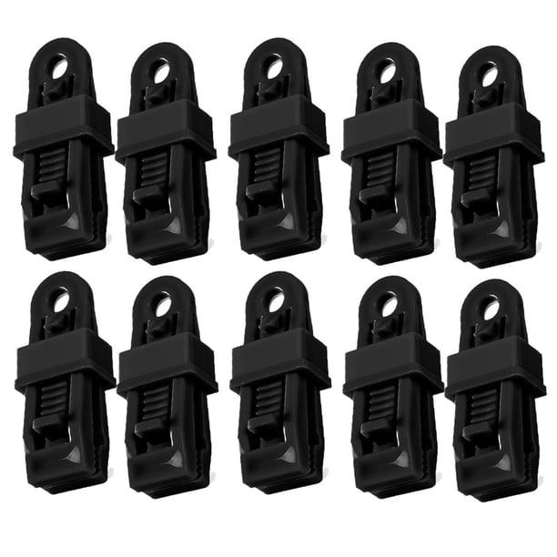 10 clips para lona resistentes, juego de abrazaderas para toldo multiusos con agarre de bloqueo fuerte para sujetar