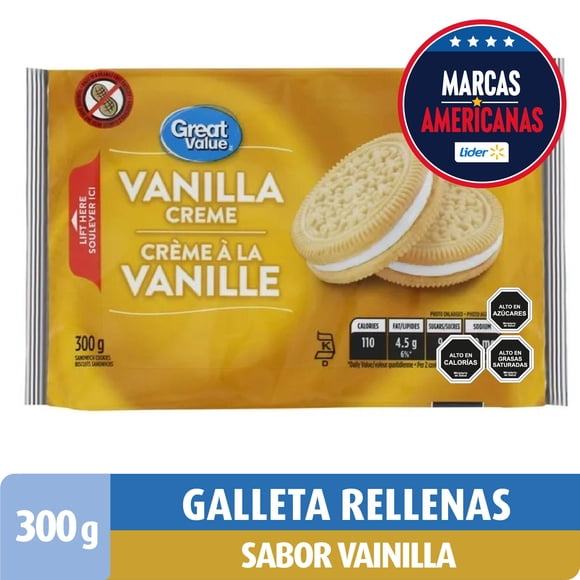 Galleta Rellena Vainilla, 300 g