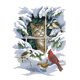 thumbnail image 5 of 14ct 11ct Kit De Punto De Cruz Estampado De Gato Y Pájaro Bricolaje Costura A Mano 14ct 30x37cm, 5 of 5