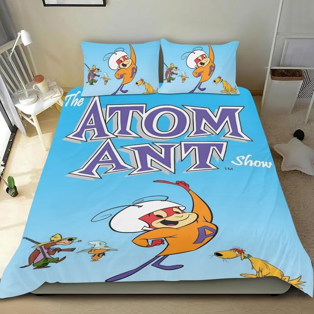 Hombre Atómico Conjunto de sábanas temático, trío de piezas, cómodo y amigable con la piel, diseño único, regalo de decoración para el hogar para familiares, amigos y fans, 90 cm * 190 cm