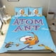 thumbnail image 1 of Hombre Atómico Conjunto de sábanas temático, trío de piezas, cómodo y amigable con la piel, diseño único, regalo de decoración para el hogar para familiares, amigos y fans, 90 cm * 190 cm, 1 of 6