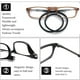 thumbnail image 3 of Gafas de lectura con soporte magnético para colgar en el cuello, gafas de lectura con imán unisex portátiles, montura telescópica con patas largas y marco para la cabeza., 3 of 5