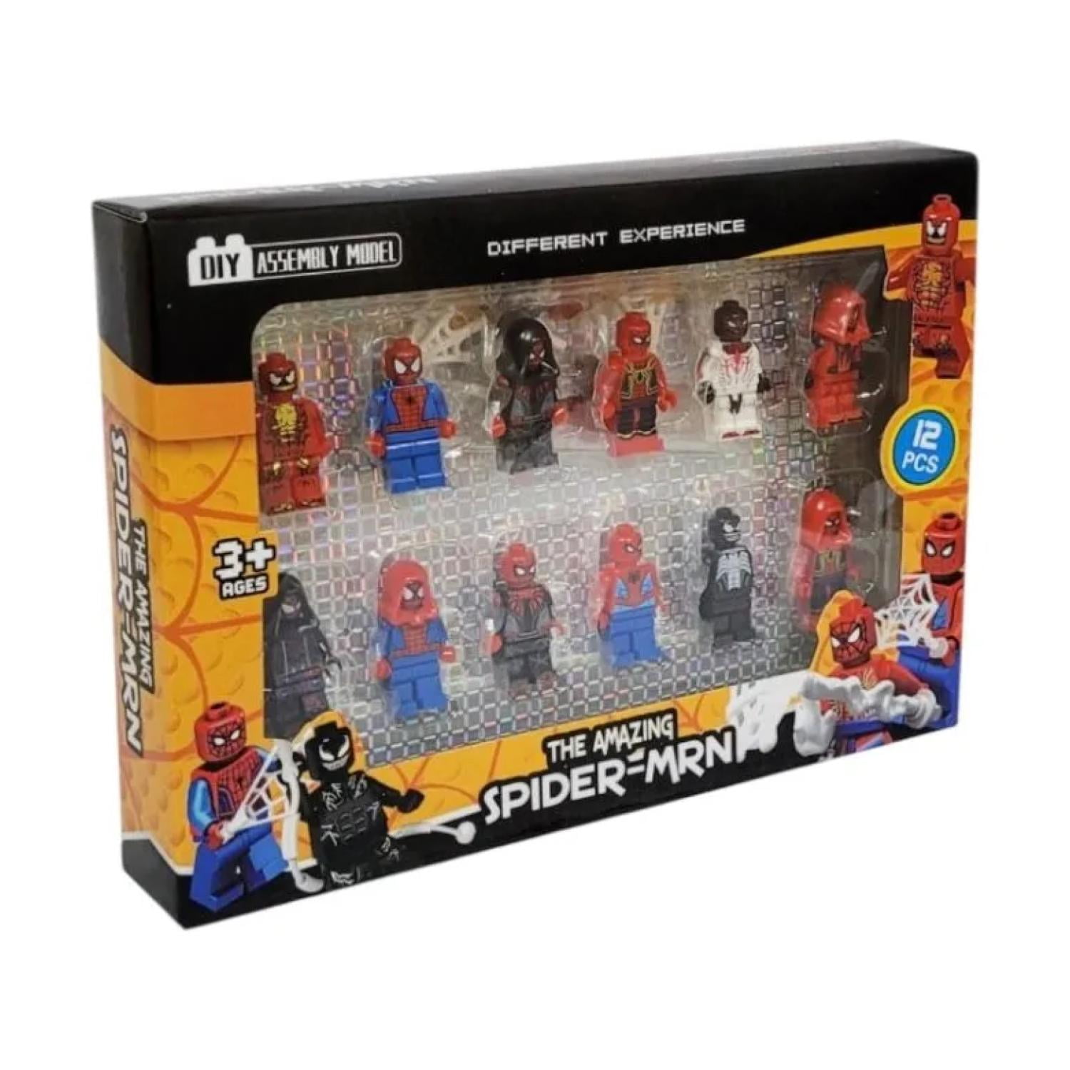 Genérico - Juguete Set 12 Figuras 7cm Spider Man Bloques Infantil