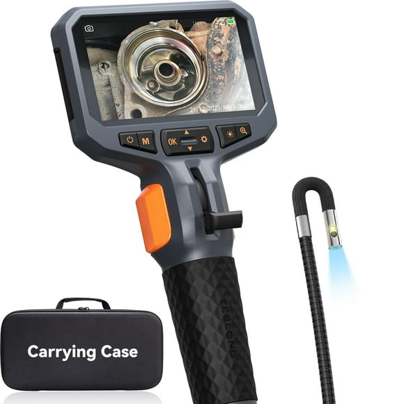 Boroscopio articulado Teslong TD450S, endoscopio de doble lente, 5 m