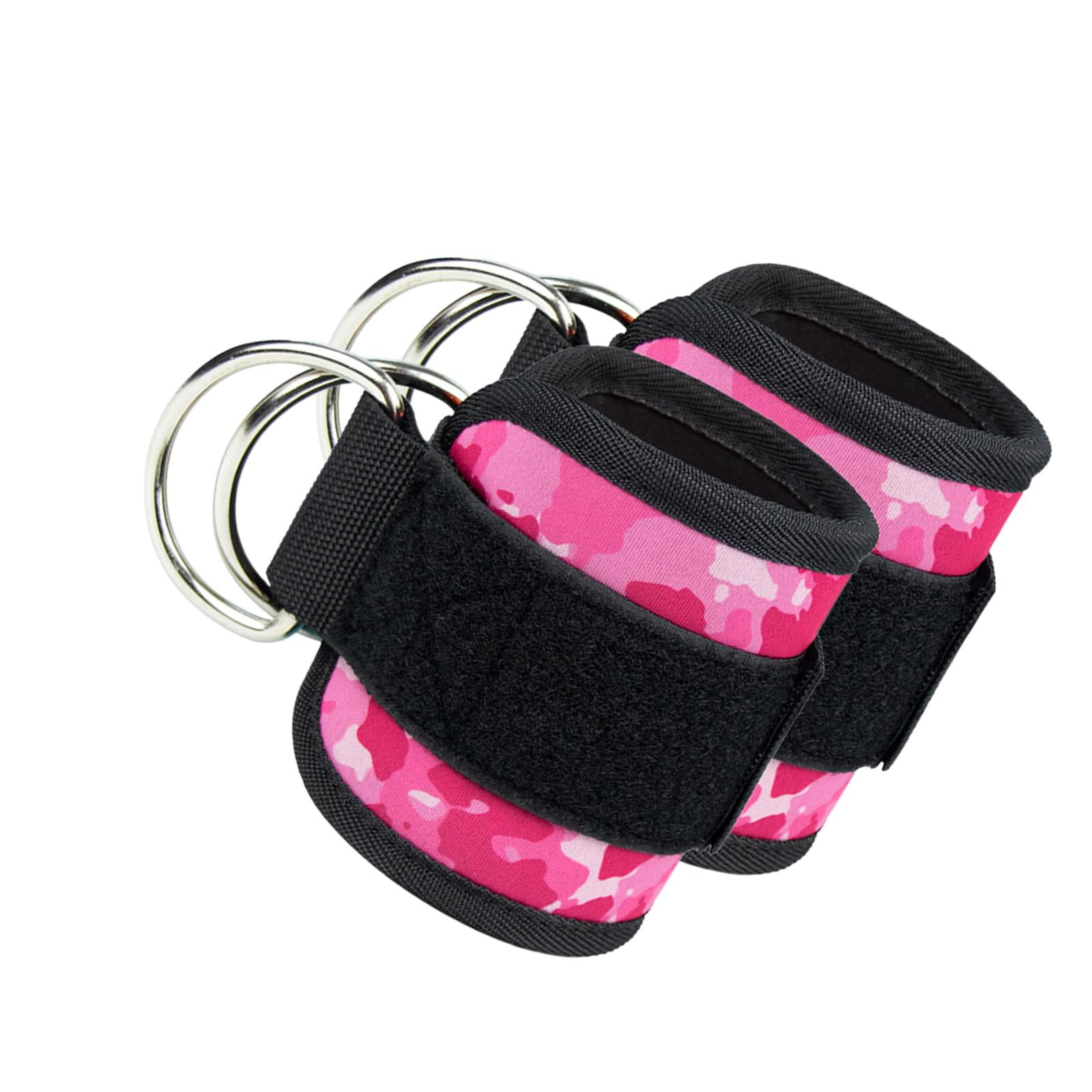 Magideal - Correas De Tobillo Para Máquina De Cable, Accesorios Para Máquina De Cable Para Hombres Y Mujeres, Refuerzo De Hebilla De Tobillo, Brazalete De Tobill Rosa