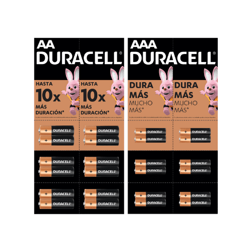 Pack 2 Tiras Duracell AAA + AA, ( 1 Tira de 6 cápsulas pilas AAA + 1 Tira de 6 cápsulas pilas AA)