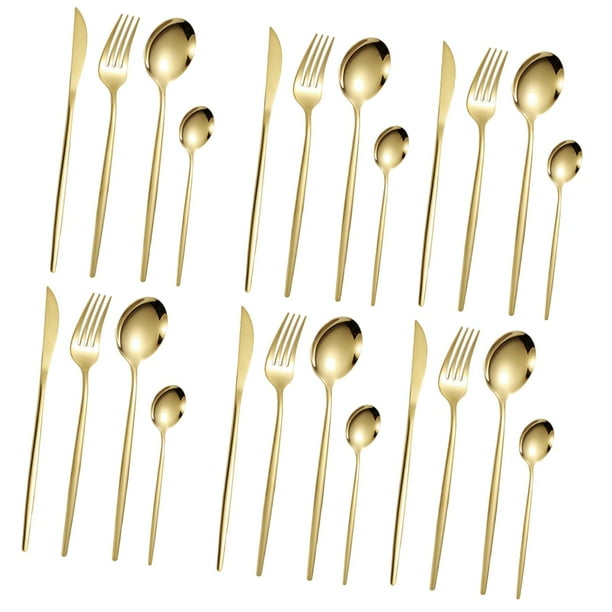 Juego De Cubiertos De Cocina Cubiertos Multiusos Para Vacaciones Diarias Año Nuevo Chino Dorado 24 Piezas