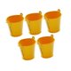 thumbnail image 1 of 5 Cubos De Metal Galvanizado, Contenedores Rústicos Para Recuerdos De Fiesta, Resistentes Cubos De Hielo Amarillos, 1 of 5