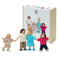 Set De Figuras Para Casas De Muñecas Plantoys Family, De Madera, Con Accesorios